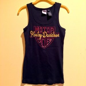 Harley Davidson tank top.